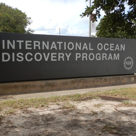 Sign at the entrance to the IODP offices at Texas A&M University